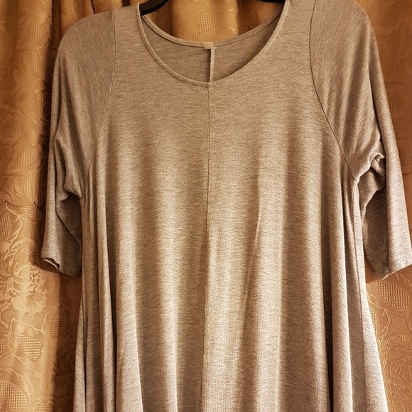 HP! SOFT STRETCHABLE PLUS SIZE HI/LOW MAXI DRESS - Picture 2 of 3